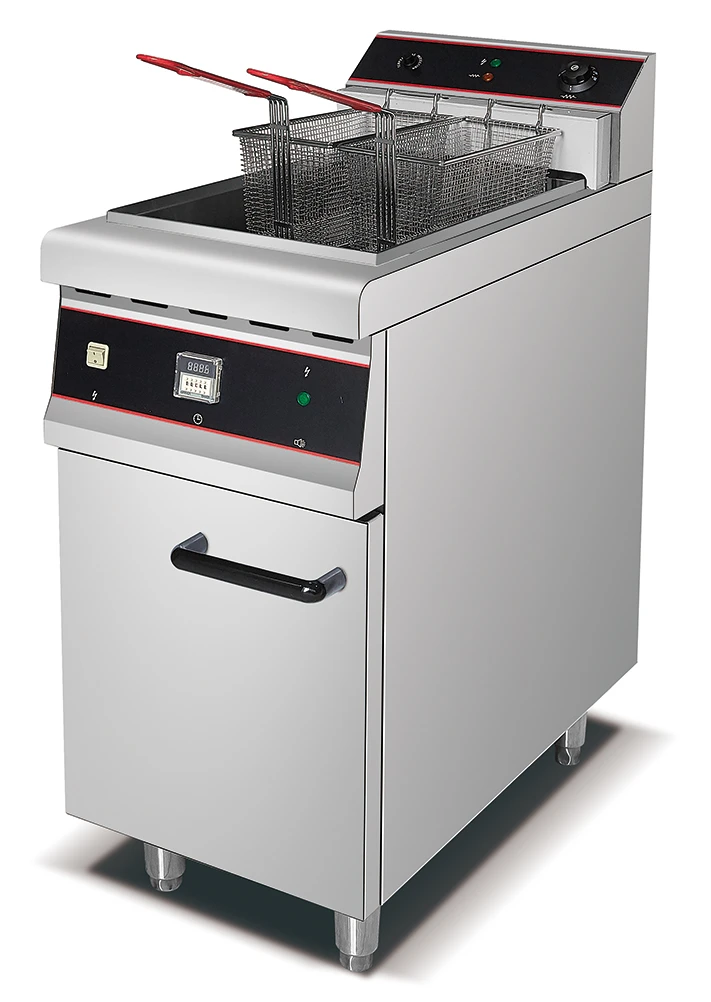 Quatrone HEF-26 Single Tank Twin Basket 30 Litre Deep Fryer Electric 3-Phase