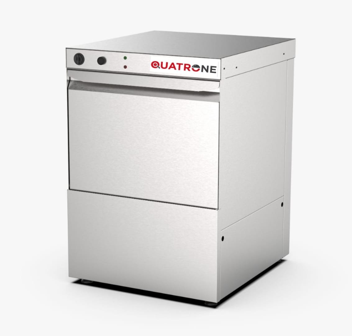Under Counter Dishwasher 500 plates/hour 500mm basket Drain pump Detergent pump Rinse Aid pump | Quatrone:WZ50DRDP