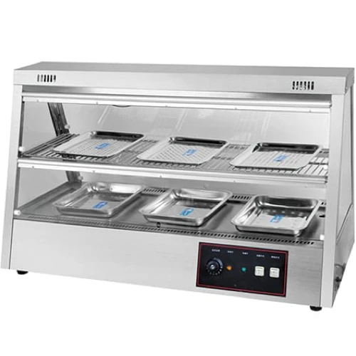 Food Display Warmer Heated Showcase Chicken Warmer Countertop Dry Heat |HW2-4