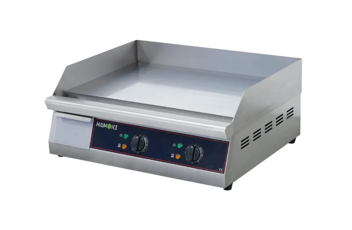 Electric Griddle Chrome Plated Hotplate Countertop - Flat 610mm Wide - Model:GR-610