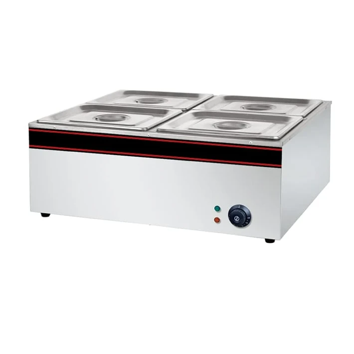 Commercial Bain Marie Food Warmer 4-Pot 1.5Kw Model: HB-4