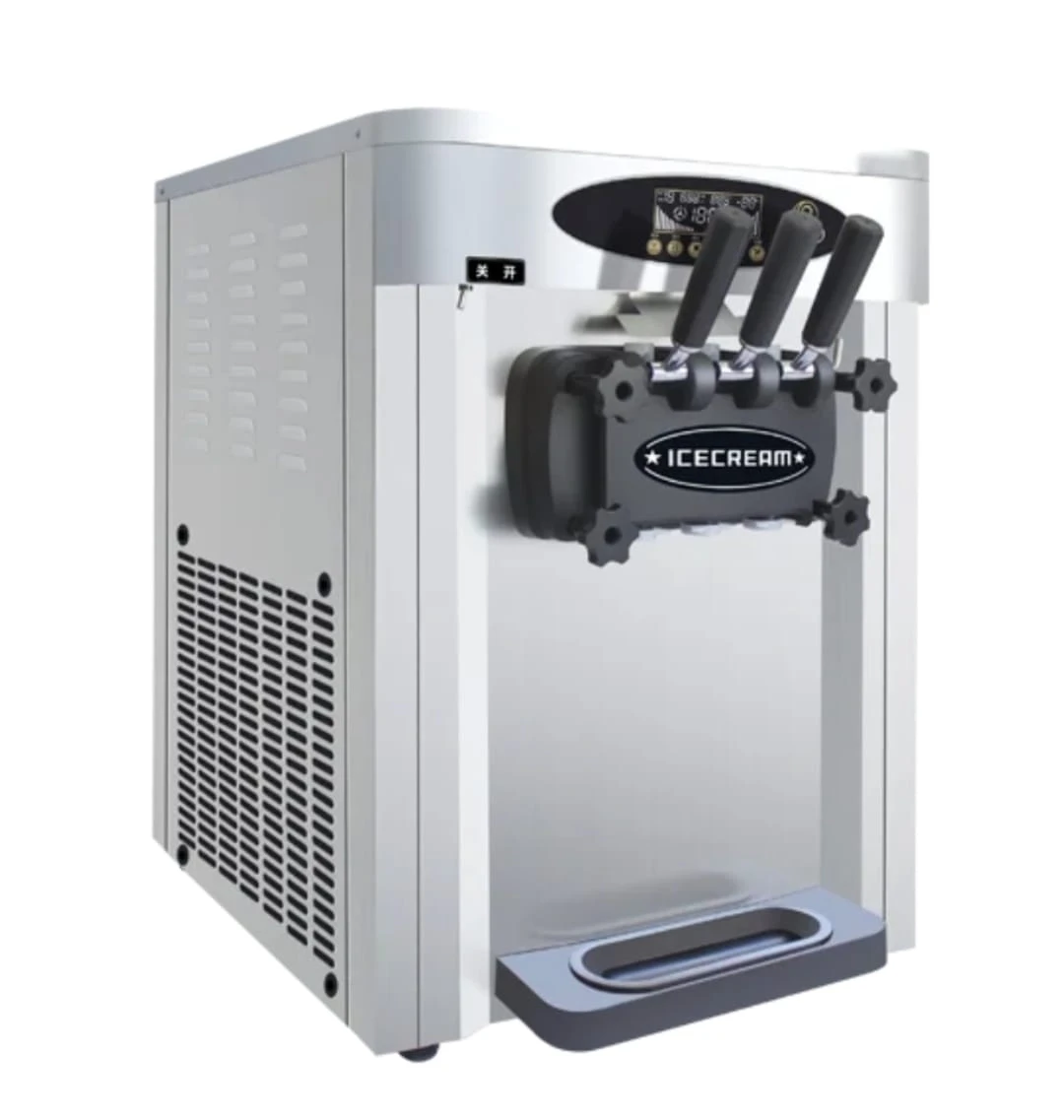 Quatrone Soft Ice Cream Machine - Table Top  - 2+1 Flavour 28L - Pre Cooling & Air Pump - HIM-25CTB-X