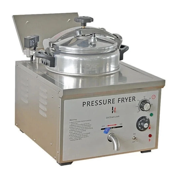 Electric Countertop Chicken Pressure Fryer 16 Litre Capacity- Quatrone|Model:MDZX-16A