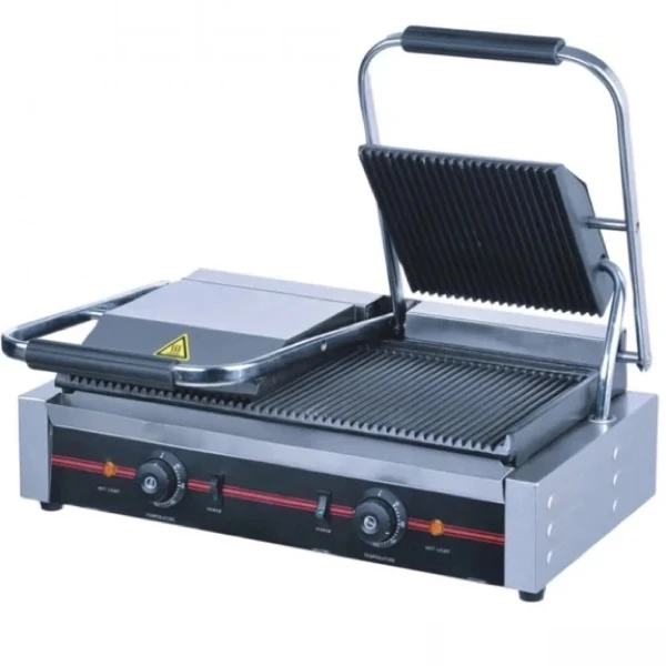 Quatrone - Double Contact Panini Press Grill - Nonstick Cast iron - Model:HEG-813