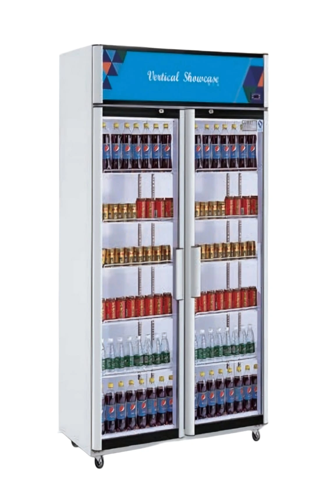 Commercial Double Door Beverage Fridge Drinks Fridge Model: HEG-700AF