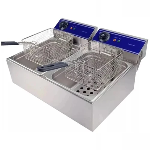 Quatrone HEF-82A Electric Counter Top Double Deep Fat Fryer 6+6 Litre
