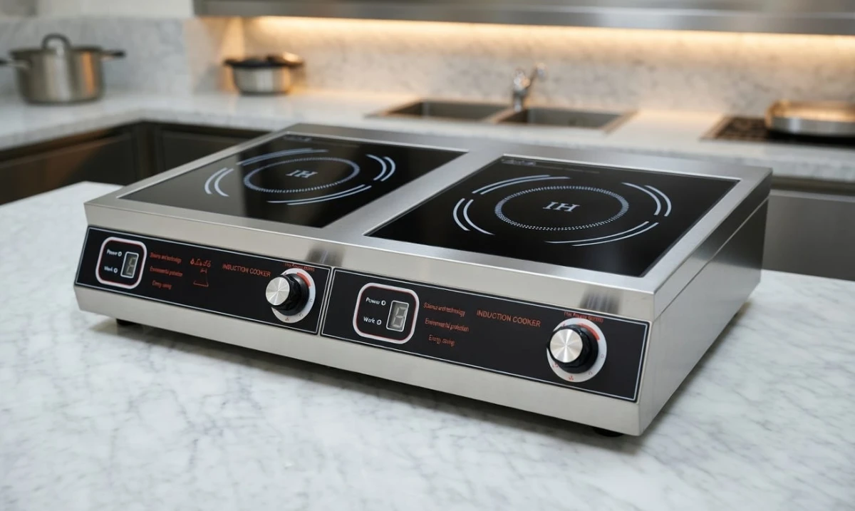 Quatrone - induction hob cooker Twin table top 2x3.5 kw Model:HB-4500