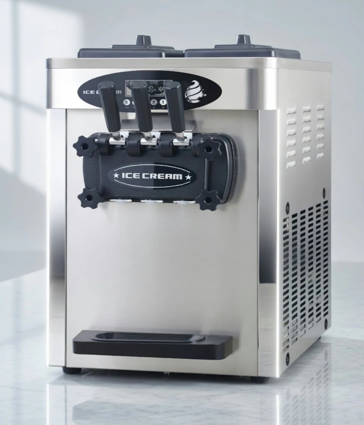 Soft Serve Ice Cream - Frozen yoghurt Machine 2+1 Flavour | HIM-25CTB - 26L