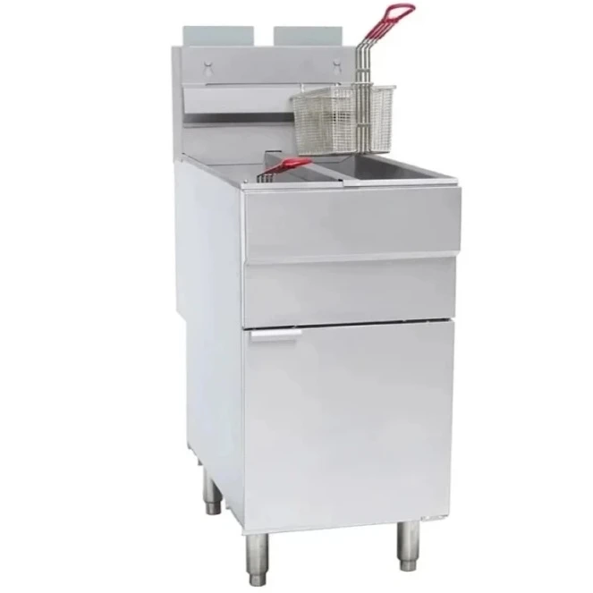 Quatrone GF120T Twin Tank Double Basket 4-Burner Gas Fryer