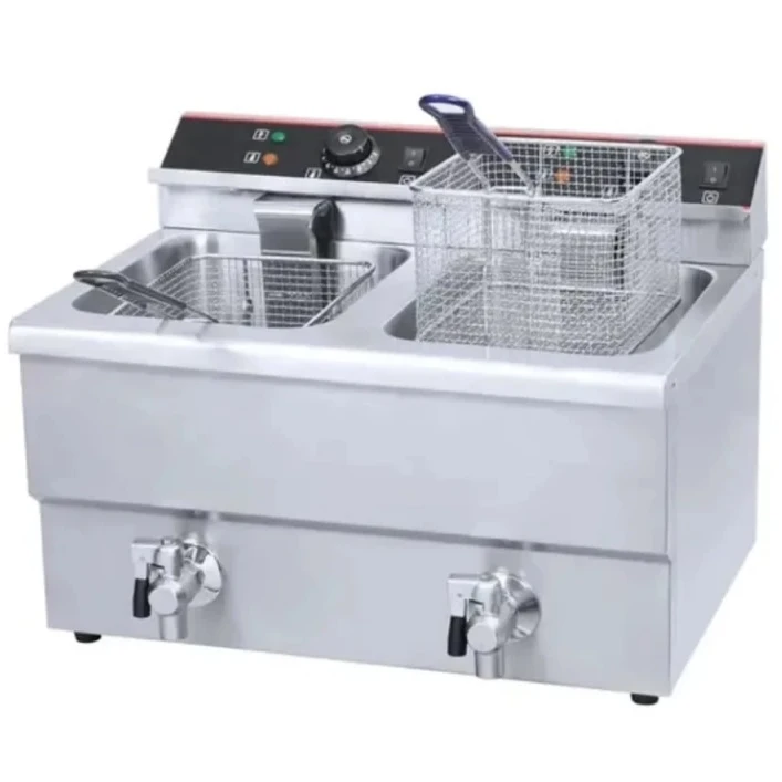 Quatrone HEF-12L-2 Counter Top Electric Deep Fryer 12+12 Litre Capacity