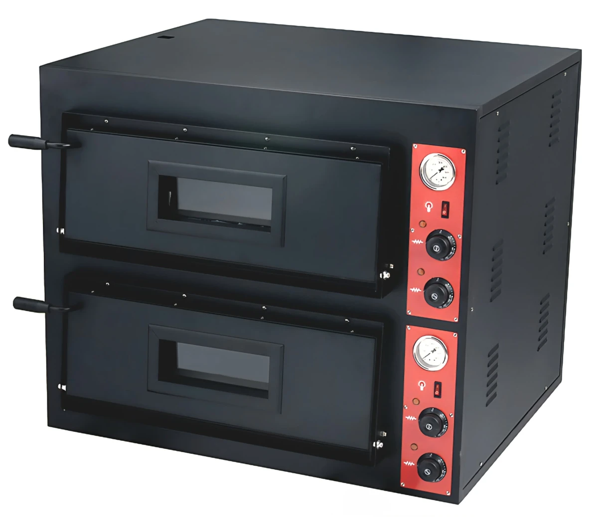 Double Deck Stone Bake Pizza Oven – 8×12" Pizzas Single Phase 8.4 kW | Quatrone UK | HEP-2-1PH