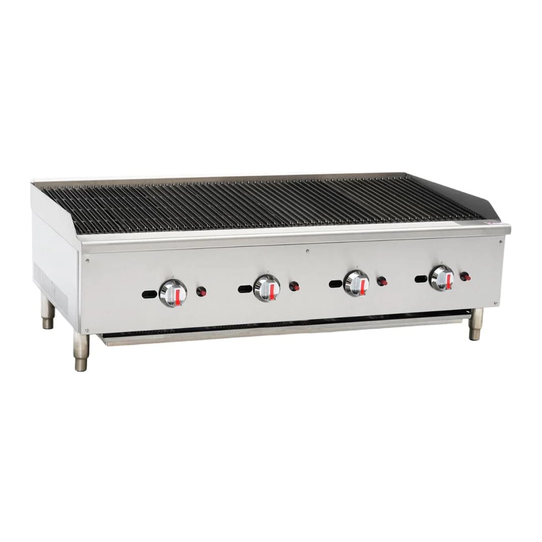 4 Burner Countertop Gas Charbroiler- Chargrill 1200mm - Model:ECB-48SX
