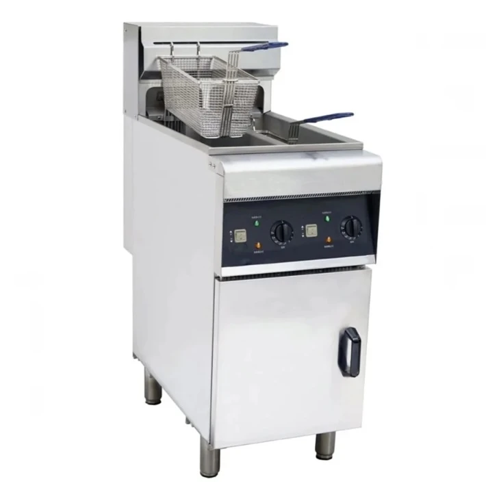 Quatrone DF-10L-2 Freestanding Twin Tank double Basket Electric Fryer- Single PH