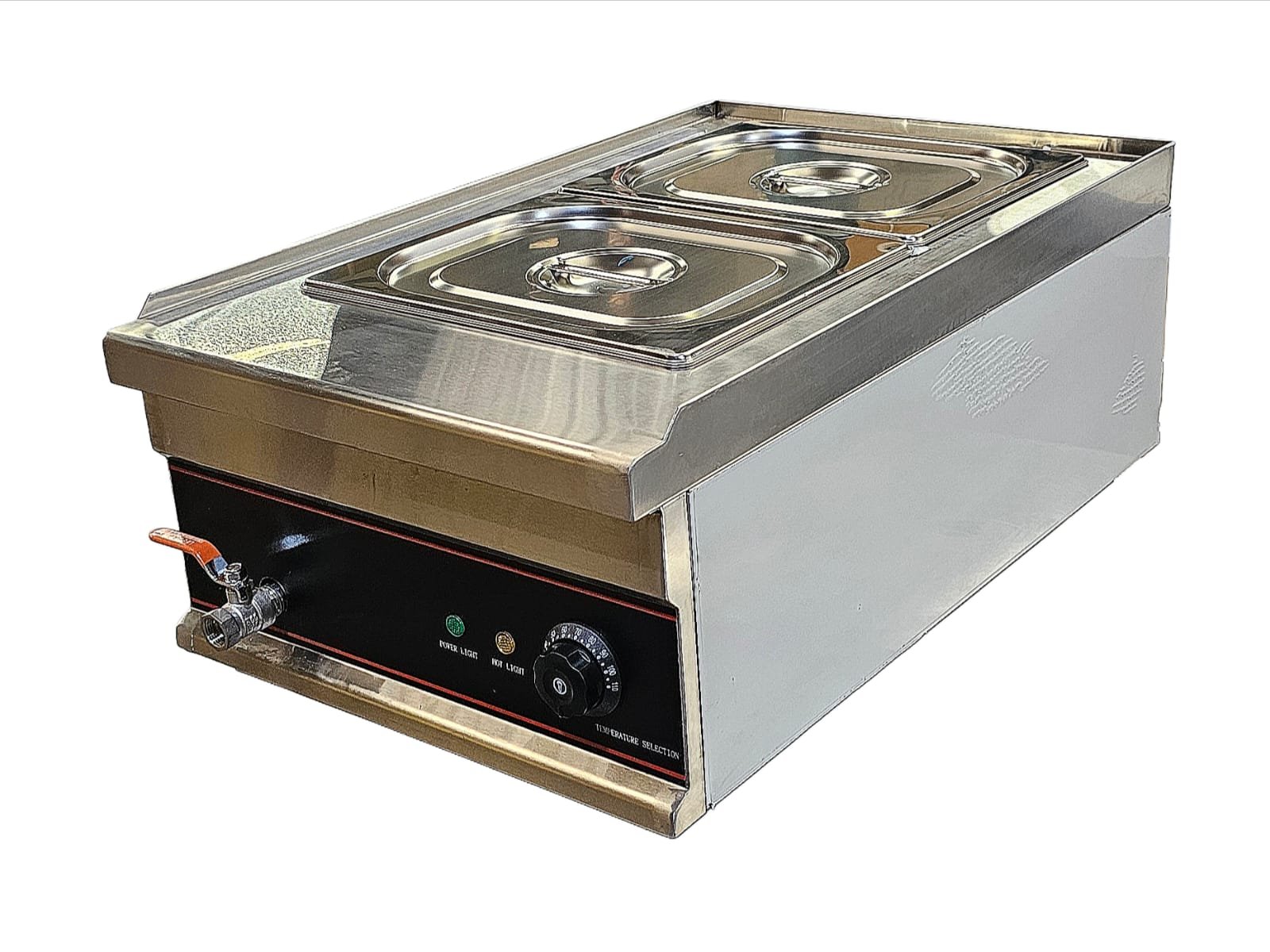 Commercial Bain Marie Food Warmer 2x GN1/2 Pot - 1.6kW Quatrone | HB-2T