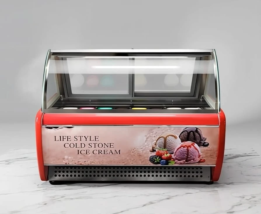 Ice cream display freezer Gelato 16 Napoli Pan 1500mm Dessert equipment |BQG-1500